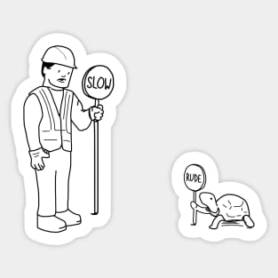 The Turtle and Rude Man Sticker